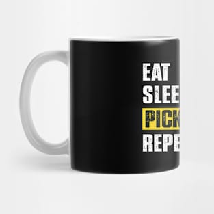 funny Eat Sleep pickleball Repeat Mug